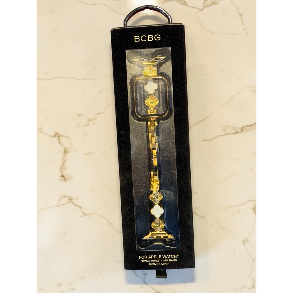 NEW BCBG Gold Floral Apple Watch Band – 38/40/41mm Bangle